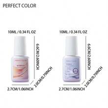 Super Strong Nail Glue Gel 10ml – Air-Dries In 5-10 Seconds, No UV Lamp Needed, Waterproof & Long-Lasting For Press-On Nails Recommend PERFECT COLOR - 10ml - 查看 11