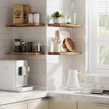 [2/4 Chiếc, Dày 0.59 inch x Rộng 5.8 inch x Dài 15.7 inch] Kệ lưu trữ treo tường, Kệ nổi, Kệ trưng bày, Kệ sách, Trang trí khung ảnh, Hộp đựng gia vị cho nhà bếp, văn phòng, phòng ngủ, phòng tắm, Có sẵn màu Nâu/Đen/Trắng - Nhiều màu - Xem 7