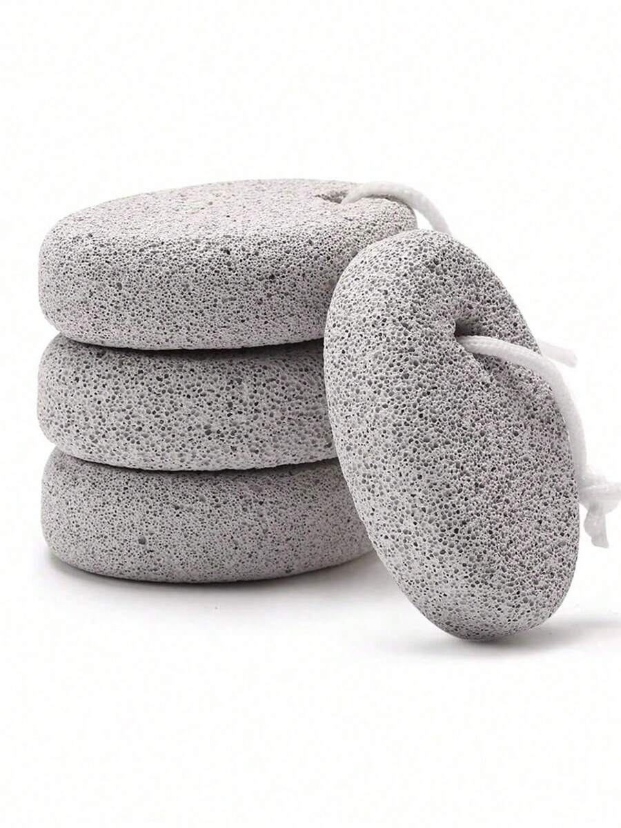 1pc/3pcs Natural Foot Pumice Stone For Feet,Lava Pedicure Tools Hard Skin Callus Remover For Feet And Hands - White&Red Foot Rub / Foot Washing Stone / Foot Grinding Stone