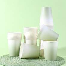 10/20/40/60pcs Gradient Green Macaron Paper Cups, Soft Minimalist , Suitable For Easter Brunch, Spring Picnic, Wedding Party, Afternoon Tea With Friends, Daily Use, Multi-Pack Party Supplies - Green - View 2