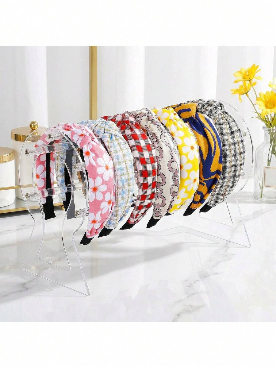 1pc Acrylic Headband Holder, Headband Display Rack, Transparent Jewelry Storage Rack, Gift For Girls, Perfect Headband Display And Storage Rack, Suitable For Girls And Girl - Multicolor - View 1
