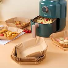 50/100/300/500pcs [Oil-Free & Reusable] Air Fryer Parchment Paper Liners, Square Silicone Oil Paper Trays, Household Baking Oil Absorbing Pads, Air Fryer "Must-Have"! Disposable Non-Stick Oil Paper, No Washing Needed, Baking Paper Mats, Household Essential, Say Goodbye To Washing Pots! - Multicolor - View 5