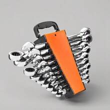 819mm Metric Ratchet Wrench, 72-Tooth Chrome Vanadium Steel Ratchet Combination Wrench With Organizer - Random Wrench - View 1