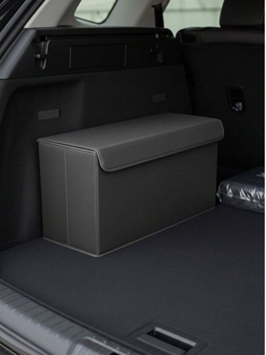 Car Trunk Bag – Car Trunk Organizer With Lid 50x25x15 - Dark Grey - View 1