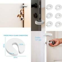 Door Pinch Guard And Door Slam Stopper 6pk. Use Safety Door Guard Made Of Soft Foam To Keep Door Open. Serves As A Protector For By - White - View 1