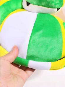 1顶足球派对帽 - 足球比赛帽 - 啦啦队帽 - 拍照道具牛头帽 - 节日庆典派对足球帽，新款斜角足球迷帽，可重复使用涤纶啦啦队帽，适合足球比赛和嘉年华活动 - 查看 4