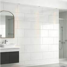 12PCS PVC Marble Tiles Wall Sticker Self-Adhesive Stick Kitchen Bathroom Decor - Pearl White - View 5