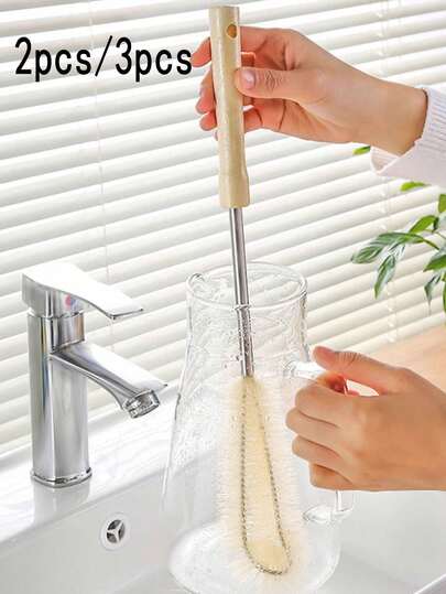 1 Set Of Half-Cup Brush, Bottle Brush, Cup Cleaning Brush, Soy Milk Maker Cleaning Tool, No Dead Angle Cleaning, Long Handle Cleaning Tool, Suitable For Home Kitchen Use