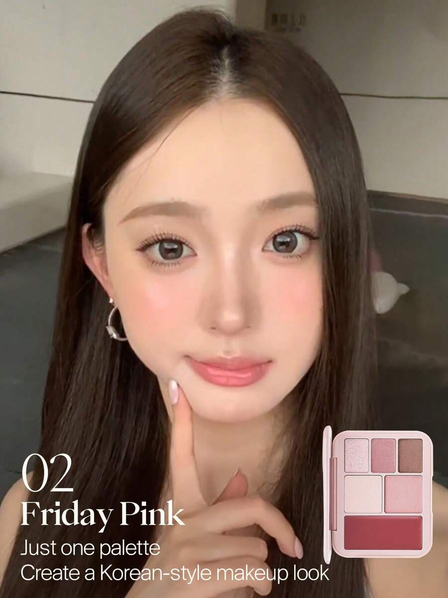 JOOCYEE LOOKBOOK 多功能彩妆盘，日常妆容盘，包含高光、腮红、修容、哑光和珠光中性色调，适合通勤使用。