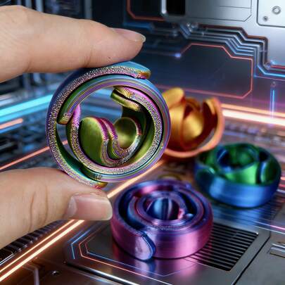 3D打印——独特结构设计减压玩具，成人青少年感官玩具，办公室/家居桌面装饰，送给数码爱好者的酷炫生日礼物，复活节彩蛋填充物