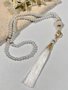 1条斋月流苏99珠祈祷珍珠手链，斋月必备 - 彩色 - 查看 4