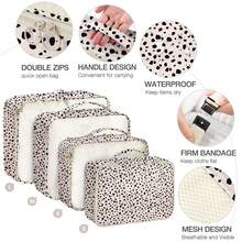 8 Set Travel Storage Bag, Packing Cubes Travel, Portable Clothes Packing Cube, Lightweight Suitcase Luggage Organizer & Shoes Underwear Holder, Ultra-Lightweight, Waterproof, Packing Cubes For Suitcase For Efficiently Organizing Clothes, Shoes, Makeup, And Accessories - Leopard - 查看 3