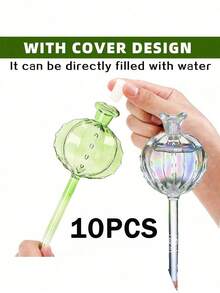 1/2/4/6/10个装仙人掌造型自动浇水装置，塑料浇水球，可爱装饰，绿色仙人掌造型，PVC材质，滴灌自动浇水球，大容量，窄口设计延长浇水时间，适用于室内外植物 - 彩色 - 查看 24