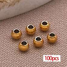 100颗不锈钢珠散装圆形金属珠光滑工艺珠，适用于手链、项链等DIY首饰制作，尺寸：2/2.5/3/4/5/6/8毫米 - 彩色 - 查看 11