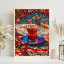 1pc, Canvas Wall Art, Framed Wall Art, Turkish Tea Art Prints, Middle Eastern Cafe Wall Decor, Bohemian Middle Eastern Decor, Islamic Decor, Cozy Kitchen Poster, Middle Eastern Home Decor, Room Decor Aesthetics, Dorm Decor, Bedroom Decor, Living Room Decor, Bathroom Decor, Kitchen Decor, Apartment Decor, College Decor, Easter Gifts - Coffee - View 9