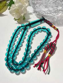 1pc Ramadan Ramadan Prayer Beads 45 Tassel Black Rosary Bracelet - Multicolor - View 3