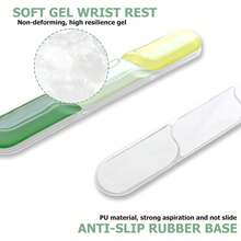 Euuztu Gel Keyboard Wrist Rest, Ergonomic Wrist Rest Computer Keyboard And Mouse, Soft Mouse Wrist Support And Keyboard Pad Typing Pain Relief, Suitable Office, Home, Computer, Gaming - Green - Xem 4
