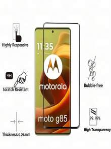 3pcs Curved Tempered Glass Screen Protector Film Compatible With Moto Edge 60 60 Pro 60 Fusion 50 50 Pro 50 Fusion 50 Neo 50 Ultra 40 Pro 40 Neo 9H+ Hardness, Full Coverage, Anti-Fingerprint, Bubble-Free, Case-Friendly - Clear - View 2