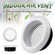 Rejilla Circular de ventilación interior, cubierta de tubo de salida de 75mm/100mm/125mm/150mm/200mm para baño, cocina y oficina TQDL - 75 milímetros - Ver 1