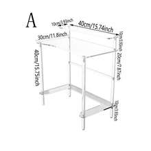 一套控制台桌，现代两层/三层透明沙发边桌，窄款亚克力边桌，独特简约设计，适用于客厅、走廊、玄关 - 查看 12