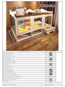 Drawer Style Rabbit Cage, Small Pet Villa With Storage Shelf, Easy To Clean, Assembled Mini Rabbit Habitat - Multicolor - View 17