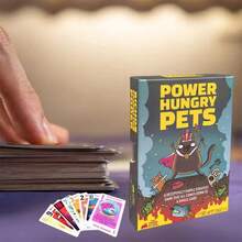 Juego de cartas Power Hungry Pets, juego de mesa, tarjetas de estrategia para, juegos de cartas de, juego de estrategia desafiante 8G7W - Mascotas ávidas de poder - Ver 3