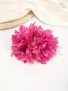 1个波西米亚风超大花朵发夹，时尚发饰，粉色发夹，夏季爪夹，花朵爪发夹，度假沙滩发夹 - 彩色 - 查看 3