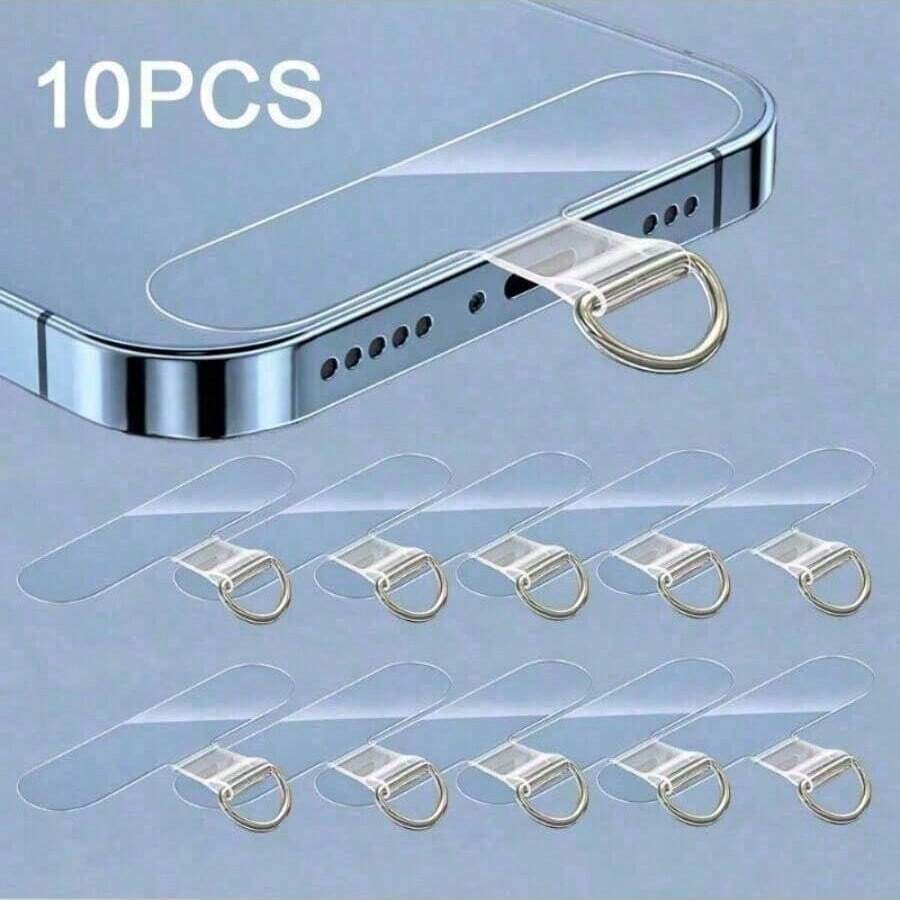 10pcs Universal Phone Lanyard, 2.4 Inch, Nylon Detachable Hanging Strap With Card Pad, Smartphone Wrist Strap Tether Pad - Multicolor - View 1