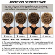 8 Inch Synthetic Brown Curly Short Wig - Rose Hairstyle Design Women's Wig Made Of High-Temperature Fiber And Inner Mesh Net - Brown - View 7