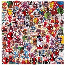 Marvel 50/10 miếng dán hoạt hình Avengers, nhãn dán trang trí chống thấm nước cho sổ tay, ván trượt, điện thoại, xe đạp. - Nhiều màu - Xem 7