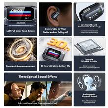 HTC NE25 Wireless Open-Ear Headphones, Wireless V6.0, Low Call Latency, Equipped With Real-Time AI Translation In 134 Languages ​​– HD LCD Display, 60-Hour Battery Life - View 3