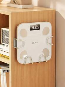 免钻孔壁挂式多功能置物架，适用于厨房和浴室，可用于存放砧板和锅盖，也可作为智能秤架和实用收纳架使用。厨房收纳架，免钻孔壁挂式锅盖架，橱柜下砧板架，托盘架，多功能收纳架，实用挂钩。 - 彩色 - 查看 1