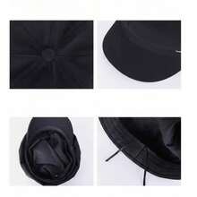 Women's Wool Beret Hat, Retro Style, Octagonal, Adjustable, Fashion Painter Hat, Autumn/Winter, Solid Color - Light Gray - View 2