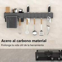 Organizador Soporte de Cuchillos y Cucharas de Acero Inoxidable Organizador Almacenamiento de Cocina, Organizacion de Hogar, Escurridor Estante de Cocina 50cm y 60cm - Ver 6