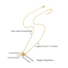 1pc Simple Golden Initial Cross Pendant Stainless Steel Chain Necklaces For Women - Yellow Gold - View 2