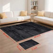Beige Black Swirl Modern Area Rug – Contemporary Abstract Design  Non-Shedding, Fade-Resistant, Easy To Clean – Durable For High Traffic Areas – Living Room & Bedroom, Modern Abstract Art Carpet 84*60inch/31*20inch,Perfect Choice For Gift ,Stylish And High-Quality Rugs, Perfect For  Decorations And GiftsHome Decor, The Best Choice For Gothic-Style Birthday Gifts - 黑色 - 查看 6