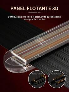 6 piezas Plancha Para Alaciar El Cabello Boton Para Regular La Temperatura barberia,Alisador elegante y moderno con deslizamiento amplio - Enchufe estadounidense - 6 piezas - Ver 4