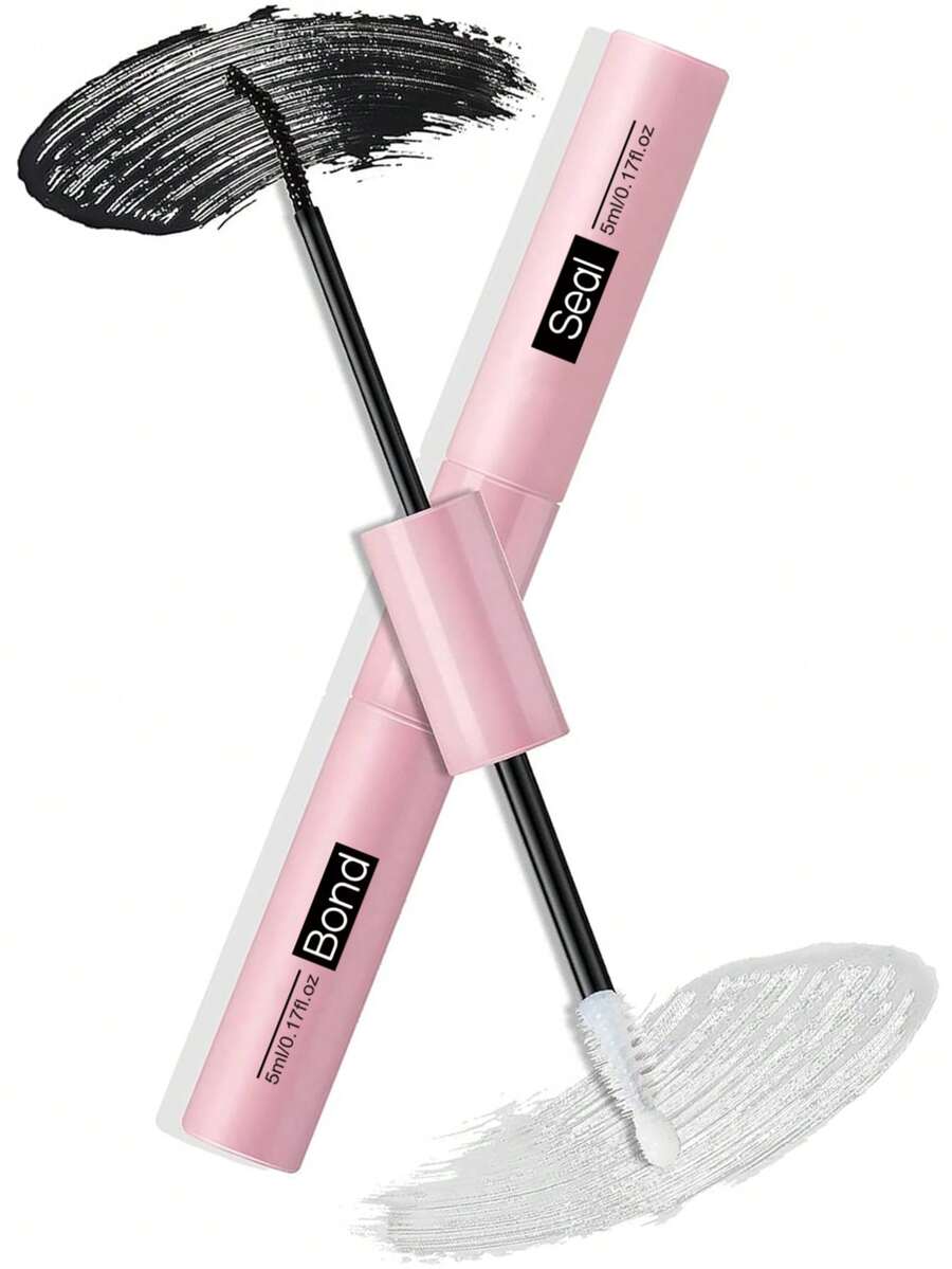 1支升级版5ml+5ml双头睫毛胶，防水，加固假睫毛，打造完美妆容 - 淺粉色 - 查看 1