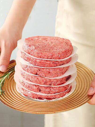 Hamburger Patty Paper, Non-Stick Wax Paper Sheets, Suitable For Hamburger Patty Molds, Separating Cookies, Baking, Freezing, Storing Meat Patties And Other Kitchen Uses