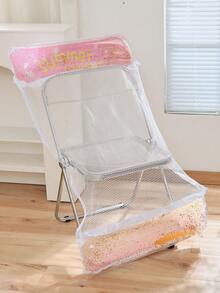 1pc Star Sequin Inflatable Double Tube Floating Bed, Made Of PVC With Middle Net, Portable And Collapsible, Suitable For Summer Travel, Pool Party, Sisterhood Gathering, Inflator Pump Sold Separately - Glitter Starry Sky - View 2