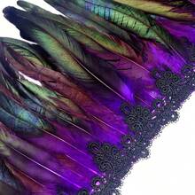 Women's Black Feather Shawl Cape For Halloween Cosplay - Blue - View 4