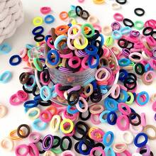 95 Stück bunte Haargummis, Mädchen Haarscrunchies, hochelastische Haarbänder, schonende Haaraccessoires, verpackte Haargummis, Haargummis, Haarseile - Verschiedenfarbig - Übersicht 2