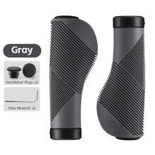 WEST BIKING 1对人体工学自行车把套防滑防震自行车车把套带2个塞子 TPE 山地自行车把套骑行配件 - 多色 - 查看 16