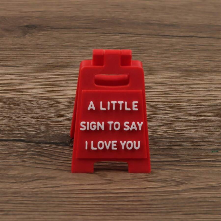 告白牌，浪漫桌面留言卡，表达爱意，情侣时尚桌面礼物 - 1PC - 查看 1