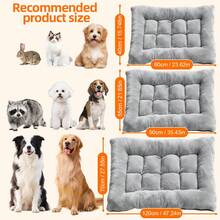 All-Season Orthopedic Pet Pad: Ultra-Thick Warm Plush & Breathable Polyester Core - Oversized Flat Mat Relieves Joint Pressure For Senior Dogs. Easy To Clean & Foldable, Fits Standard & XL Dog Crates. - Grey - View 3