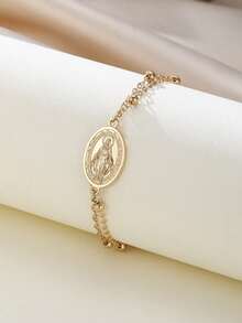 1件时尚手工天主教圣母玛利亚十字架手链，女士魅力链手链，宗教饰品，复活节少女礼物 - 手鍊 - 查看 7