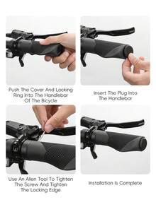 WEST BIKING 1对人体工学自行车把套防滑防震自行车车把套带2个塞子 TPE 山地自行车把套骑行配件 - 多色 - 查看 10