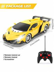 1pc 1:16 Scale Remote Control Racing Car Toy With LED Lights - Battery Powered Plastic RC Car, Suitable For 3-6 Years Old Children, Weather-Resistant, Button Control - High-Speed Drifting Electric Toy Car Set, Can Be Used As Birthday And Holiday Gift With Lights And Controller - Multicolor - View 5