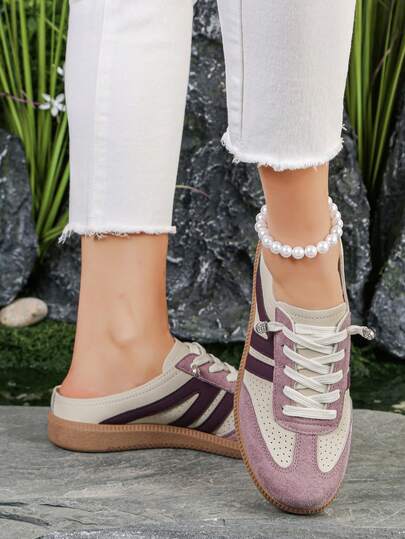 Women's Casual Sports Shoes, New Half-Toe Trainer Shoes, Fashion Chunky Sneakers, Comfortable Round Toe Soft Bottom Casual Sports Shoes