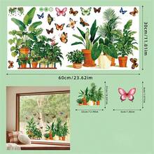 Butterfly Window Sticker, Colorful Flower Static Cling Glass Decal For Home, Kids Room Decor - T3314 - View 5